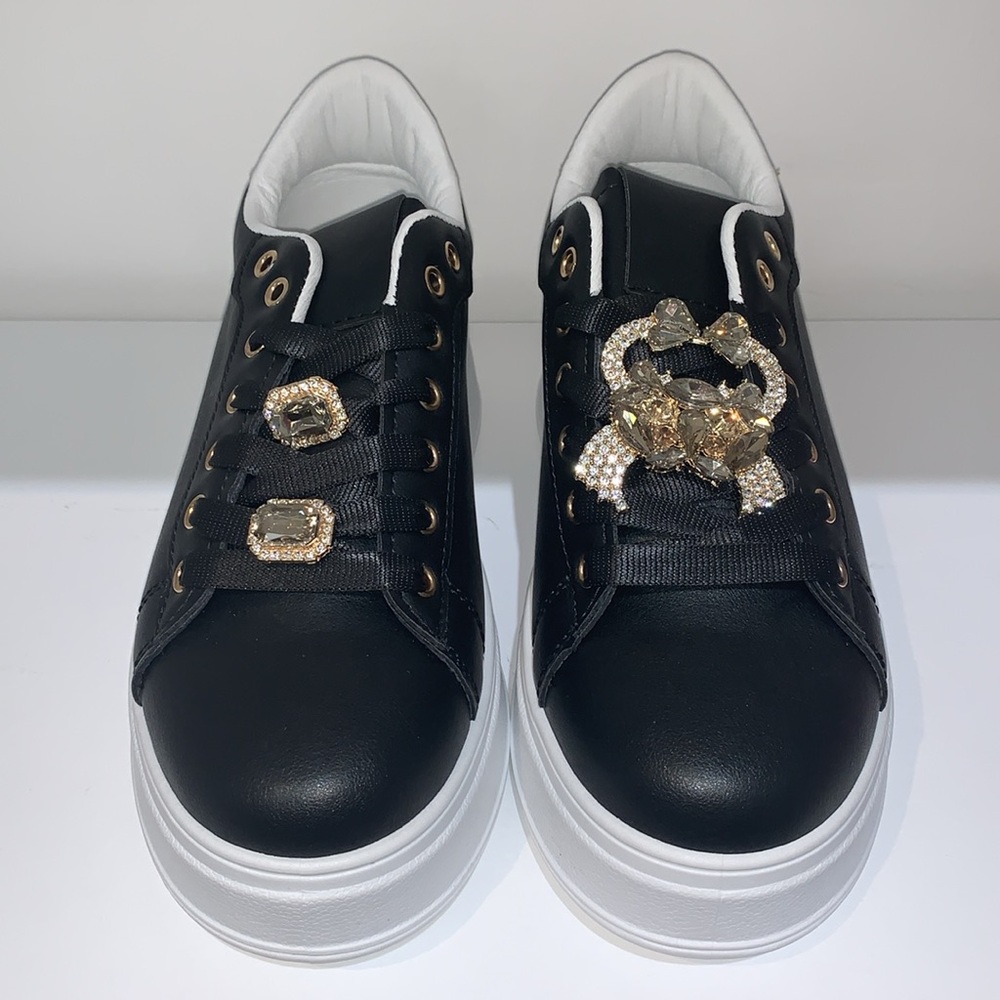 BLACK GEM STONE SNEAKERS